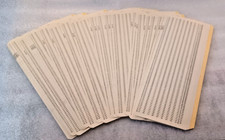 25 Vintage IBM Yellow STRIPED Punch Cards NOS Unused  Data Cards Hollerith picture
