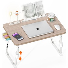 Folding Laptop Bed Desk With USB Charging Port Height Adjustable for Breakfast picture