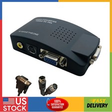 RCA Composite S-Video to VGA Converter Adapter for PC Laptop CCTV DVR Monitor picture