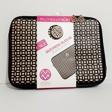 Duchess Sleeve Black & Gold Macbeth CollectionFaux Fur Interior up to 10.2'' NIP picture