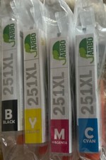 Lot Of 4 Sealed Jarbo 251XL Black Cyan Magenta Yellow Cartridge Ink picture
