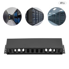 4 Pack Horizontal Rack Mount Cable Management, Cable Organizer, Cable Raceways picture