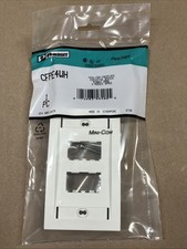 CAT6 Etc Ethernet RJ45 Wall Plate 4 Port Single Gang Keystone Panduit CFPE4WH picture