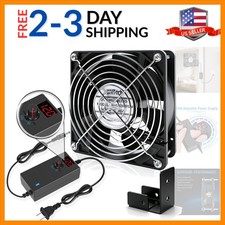 WHTech AC 110V 240V 120mm x 38mm Muffin Fan with Variable Speed Controller fo... picture