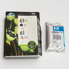 3 Ink Cartridges - One 2PK Genuine HP 61 Black & Two 61 Tri-Color HP Deskjet Ink picture