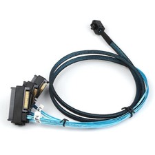 Professional SFF-8643 to 4 SFF-8482 SAS Cable 1M with Power for RAID Systems picture