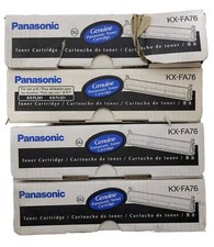 LOT OF 4- Panasonic KX-FA76 Original OEM Toner Cartridge NEW OPENED BOX picture