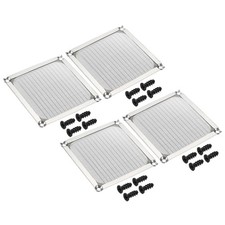 4Pcs 92mm Fan Filter Grills w Screw Aluminum Frame Stainless Steel Mesh Silver picture
