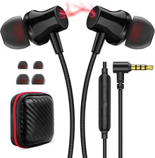 Wired Headphones Earphones for School Laptop PC Chromebook, Black picture