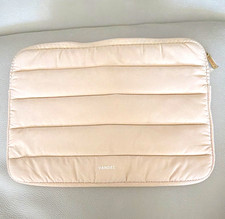 VANDEL 13in Padded Nylon Laptop Sleeve Case Beige Zipper for MacBook Air/Pro picture