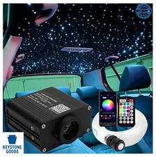 Fiber Optic Starlight Headliner Kit 16W 450 Strands 9.8ft APP Remote Sound picture
