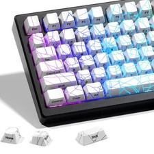 x XVX Shine Through Keycaps w/IMD Tech, Custom Spider Web White picture