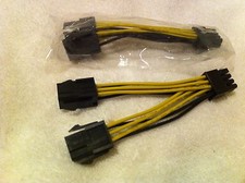 2X  NEW NVIDIA Dual 6 Pin Female to 8 Pin Male Video-Card Adapter Cable,ORIGINAL picture