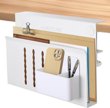 Laptop Holder, Steel Desk Side Storage, No Drill Standing Desk Accessories, Lapt picture