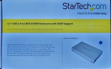 STARTECH 3.5in SILVER USB 3.0 EXTERNAL SATA III HARD DRIVE ENCLOSURE WITH UASP picture