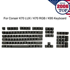 A Set ABS Black Key caps Replacement for Corsair K70 RGB Mechanical Keyboard picture