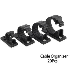 20PCS Self Adhesive Cable Clips Wire Holder Organizer Desk Cord Clamp picture