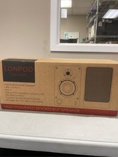 LONPOO 100W Active Bookshelf Speakers, Bluetooth PC Speakers with 4'' Aluminum W picture