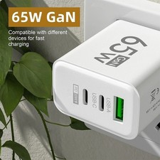 65W GaN USB C Fast Charger Quick Charge PD Wall Adapter For iPhone Samsung picture