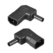 AC110-250V 10A Male IEC320 C14 Power Socket Adapter Receptacle Right Angle 2 Pcs picture