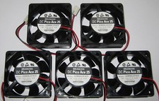5 X Sanyo Denki Pico Ace 25 - 12 V DC - 60mm Cooling Fan - 3100 RPM - Japan Made picture