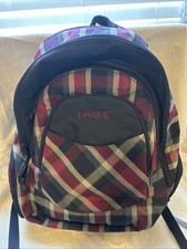 Dakine Plaid Laptop Travel Backpack. Burgandy, Navy Blue, Teal. #91245. picture