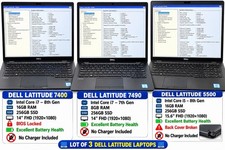 LOT OF 3 Mix Dell Latitude 7400 14