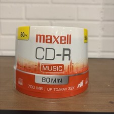 Maxwell CD-R Music 80 Minutes 700 MB 32X - 50 Pack picture