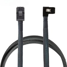 Mini SAS HD SFF-8643 4i to SAS SFF-8087 Right Angle Server Internal Cable picture
