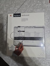 Macintosh MacTerminal M0521 Version 1.0. Vintage Apple software 1984 Sealed picture