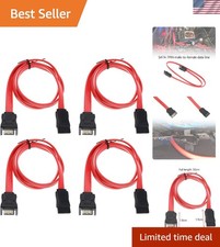 4pcs 50cm SATA Extension Cable - 7-pin Internal Male to Female Extension Cabl... picture