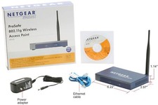 NEW Netgear ProSAFE 802.11g Wireless Access Point 54 Mbps WG103-100NAS antenna picture