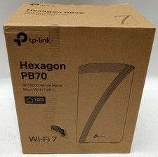NEW Open Box TP-Link Hexagon PB70 Wi-Fi 7 Mesh Router White N2164 C9 picture