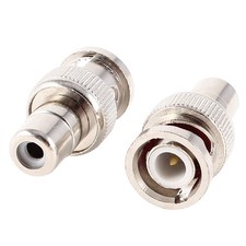 2 Pcs Metal BNC Male to RCA Female Adapter Connector for CCTV Video picture