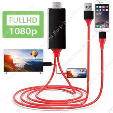 HDMI Mirroring AV Cable Phone to TV HDTV Adapter 1080P For iPhone 13 12 11 XR 8 picture