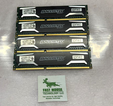 Lot of 4 Crucial Ballistix Sport BLS8G3D1609DS1S00 8GB DDR3 SDRAM 1600MHz RAM picture