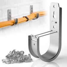 50 PCS 2 Inch Galvanized Steel Wall Mount J Hook Cable Management Wire Clip picture