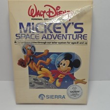 Vintage Walt Disney Mickey’s Space Adventure Tandy Color Computer Sierra 1986 picture