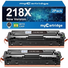 myCartridge 218X Black Toner Cartridges 2 Pack High Yield Compatible HP 218A New picture