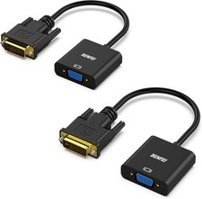 (2 Pack) BENFEI Active DVI-D to VGA Adapter, DVI-D 24 1 to VGA Male/Female Adapt picture