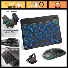 Rechargeable Wireless Bluetooth Keyboard & Mouse Set for iPad - Slim & Portable picture