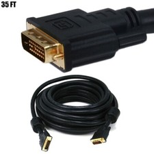 35FT DVI-D Dual Link Male to Male Monitor Cable PC HDTV 24AWG CL2 Gold Plated picture