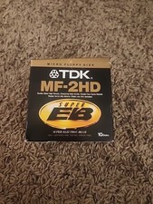 9 Total TDK MF-2HD Micro Floppy Disks Storage Double Sided Super EB picture