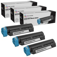 LD Compatible Okidata 45807110 Black Toner 3PK for MB492, MB562w, B432dn, B512dn picture