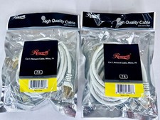 *TWO* Rosewill RCNC-11059 7ft Cat 7 White Shielded Twisted Ethernet Patch Cable picture
