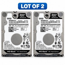 Western Digital WD Black 500GB WD5000LPLX 7200RPM 2.5” SATA HDD Lot of 2 Tested picture