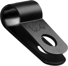 200 Pcs 1/4 Inch Nylon Cable Clamps, R-Type Cable Clips Plastic Wire Clamps, picture