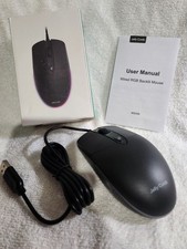 JELLY COMB Classic Wired Mouse Black Reliable No Batteries No Charging MS059 picture