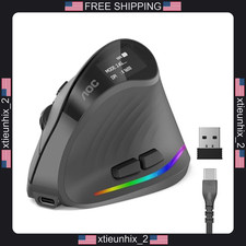 Wireless Ergonomic Vertical Mouse with 4800 DPI, Bluetooth & USB picture