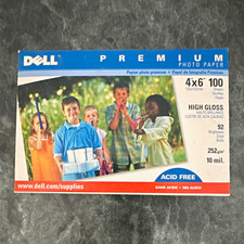 Dell Premium Photo Paper 4x6 High Gloss 100 Sheets Acid Free 10 mil MPN picture